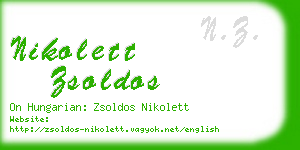 nikolett zsoldos business card